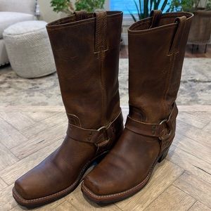 Frye Harness Boots - Size:  8.5 in Brown